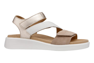 Ara Madeira 12-21407 Sand/White/Platinum Womens #color_metallic-multi